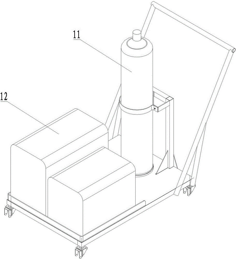 Transfer cart for welding machines and gas cylinder