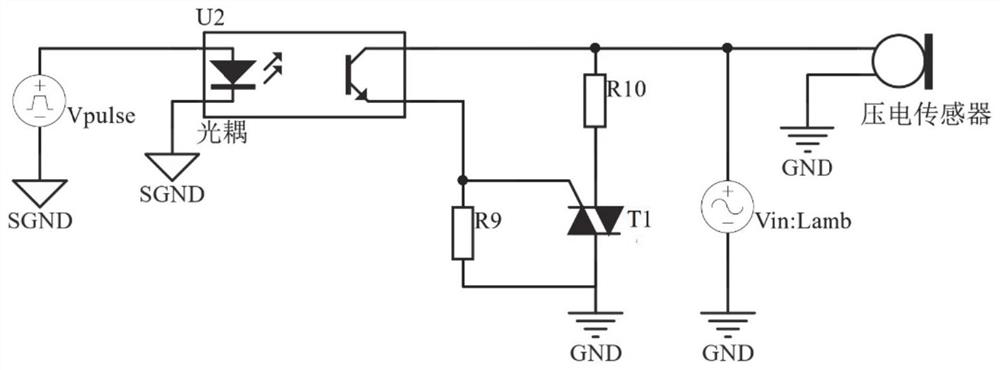 Piezoelectric ultrasonic guided wave detection device and method