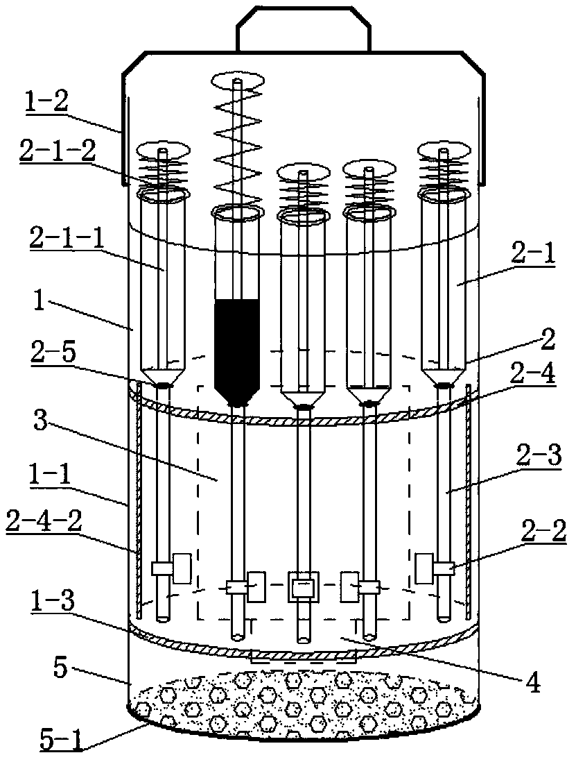 Experimental device and experimental method for multiple-depth sampling of overlying water in field