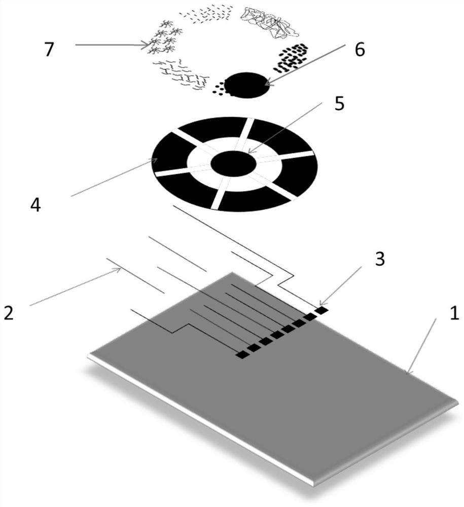 Chemically modified electrode array sensor for detecting heavy metal ions in water body