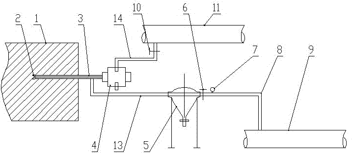 Negative-pressure draw-out type coal layer gas content spot sampling method