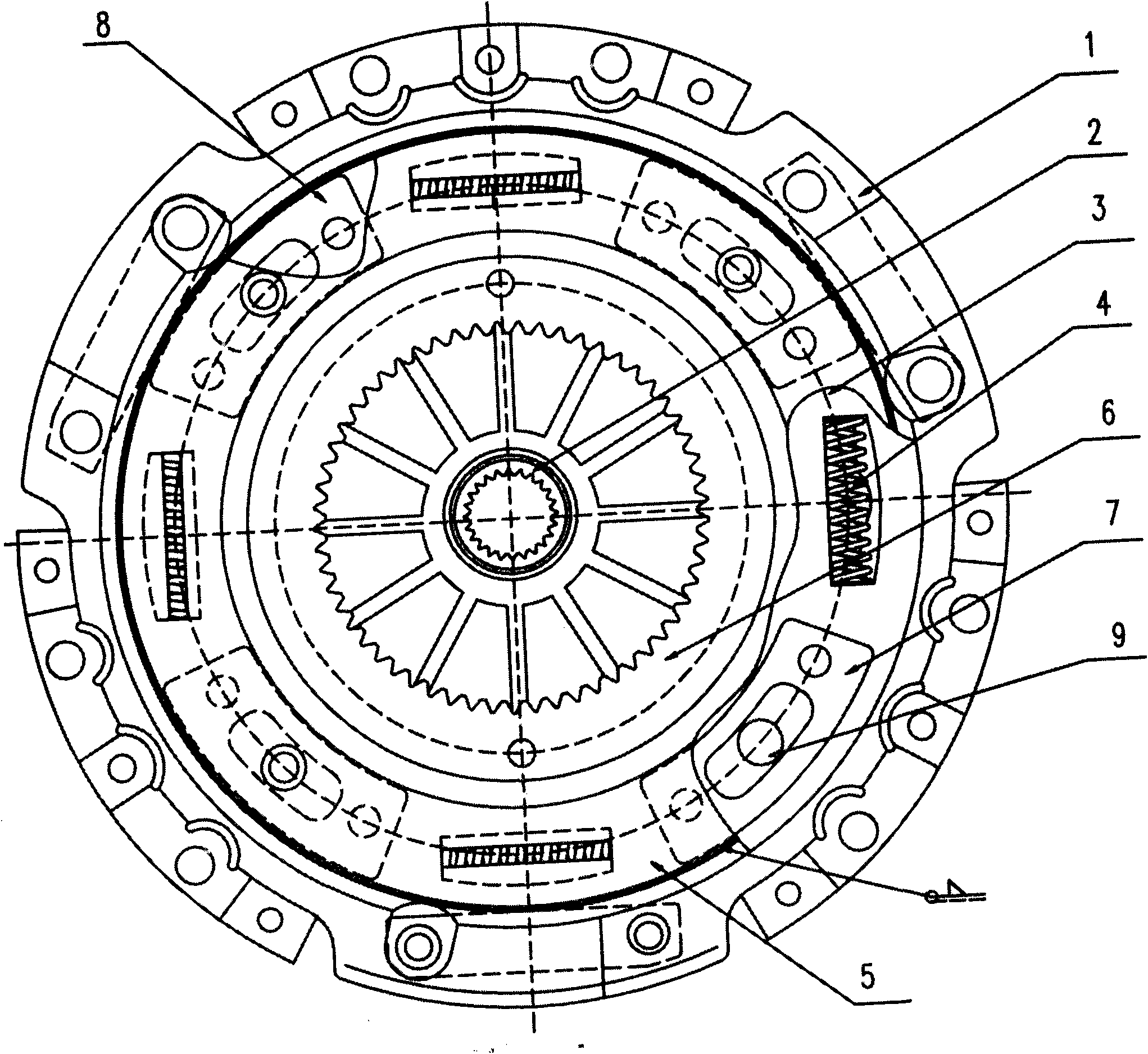 Composite damping clutch for hybrid car