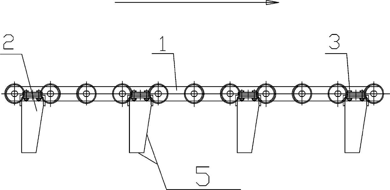 Super-wide hanging movable type harrow knife machine scraper chain