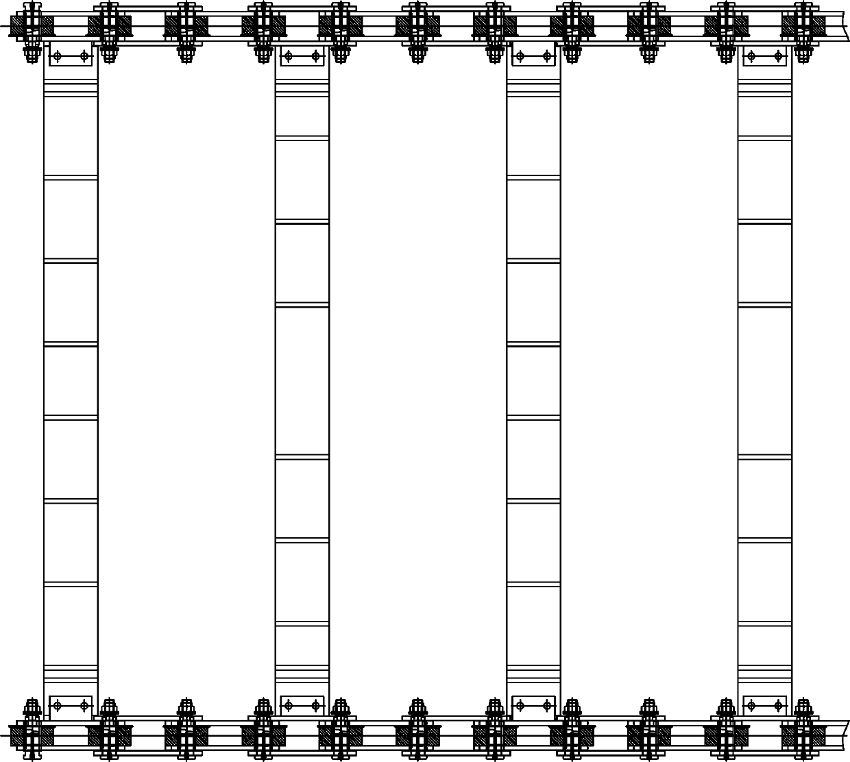 Super-wide hanging movable type harrow knife machine scraper chain