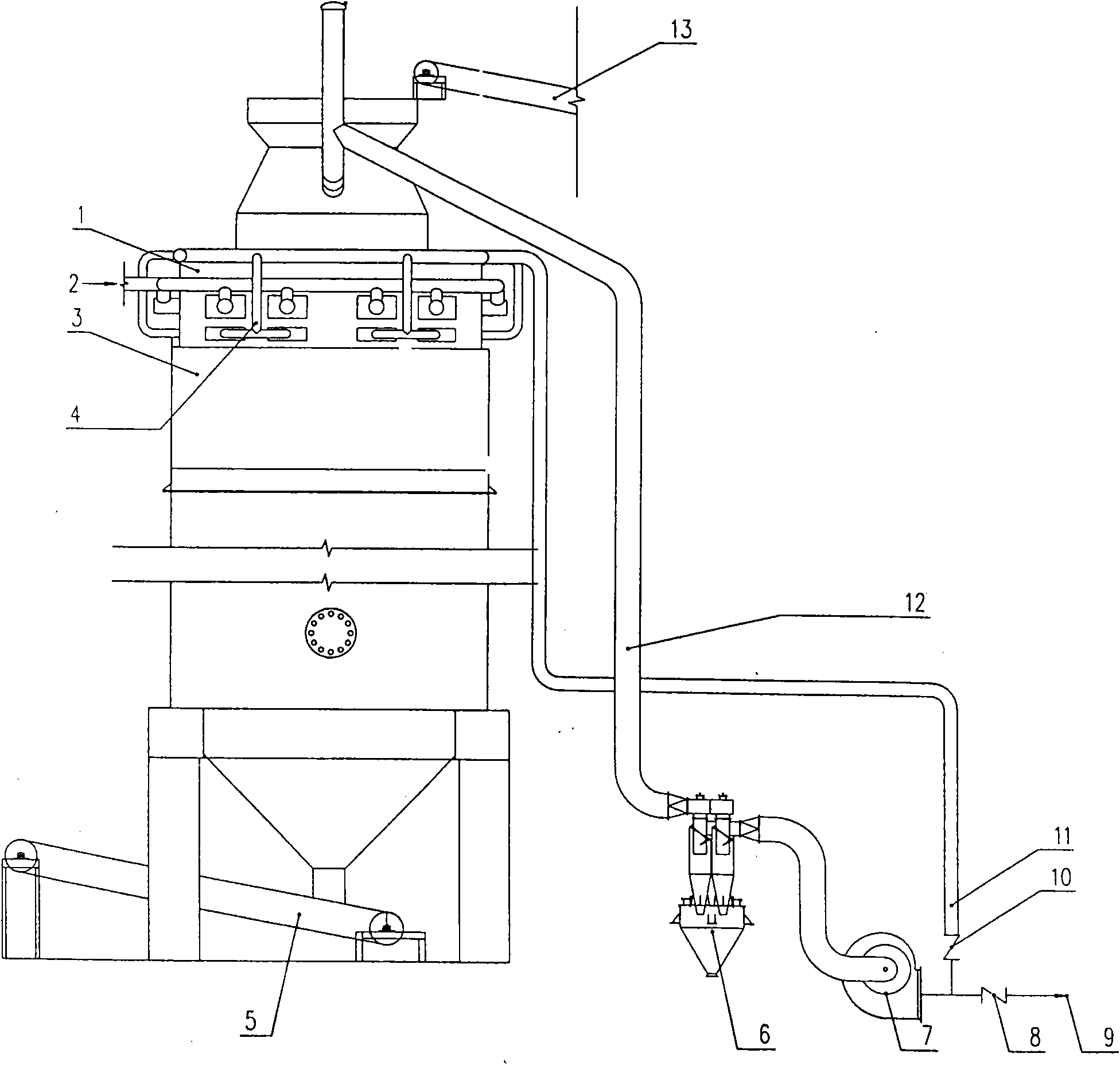 Sintering shaft kiln of phosphate pellets