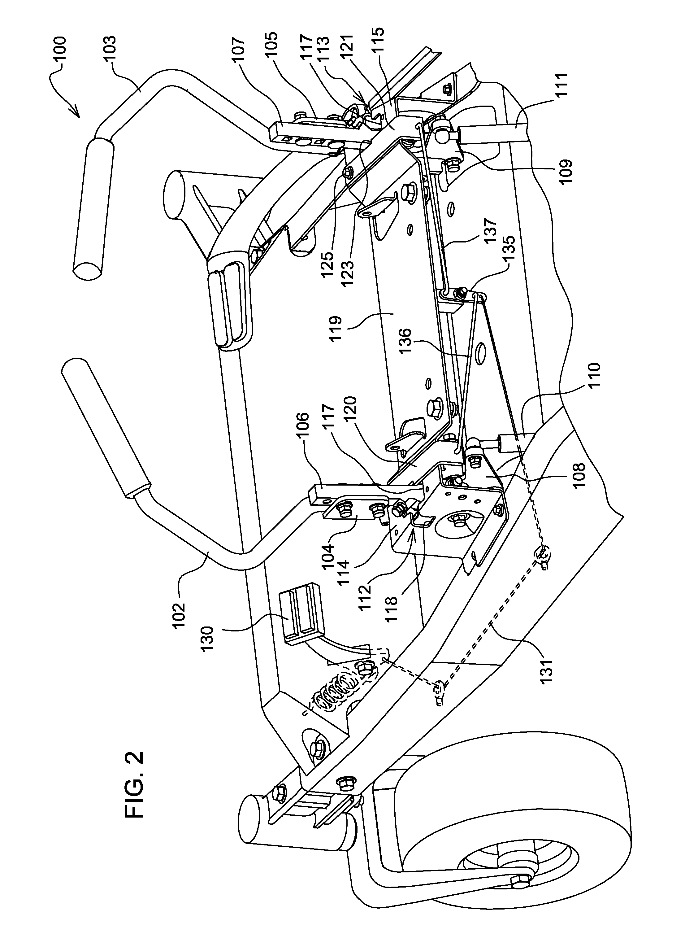 Dual lever steering controls with control stops