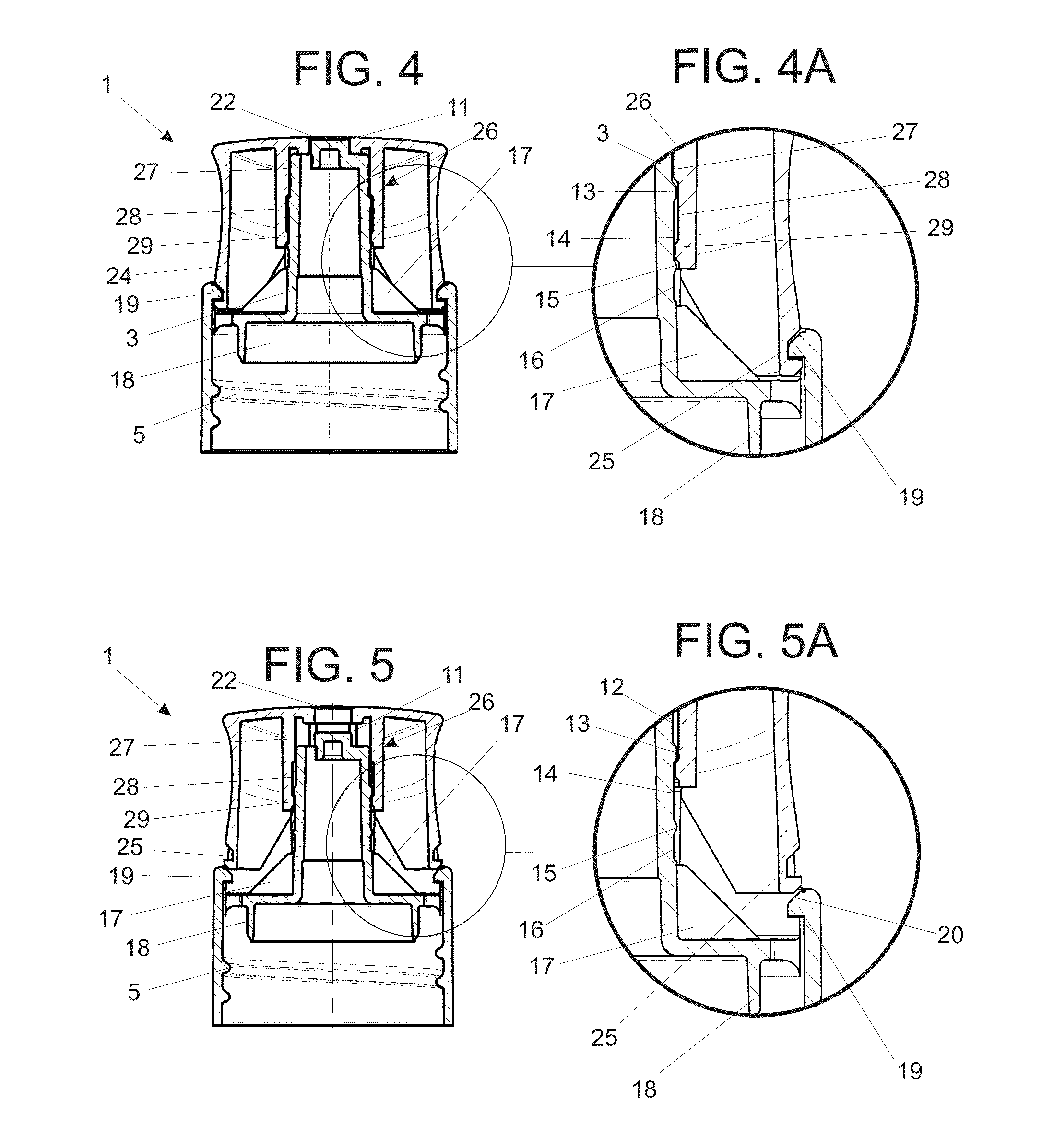 Closure with lock mechanism for fluid products