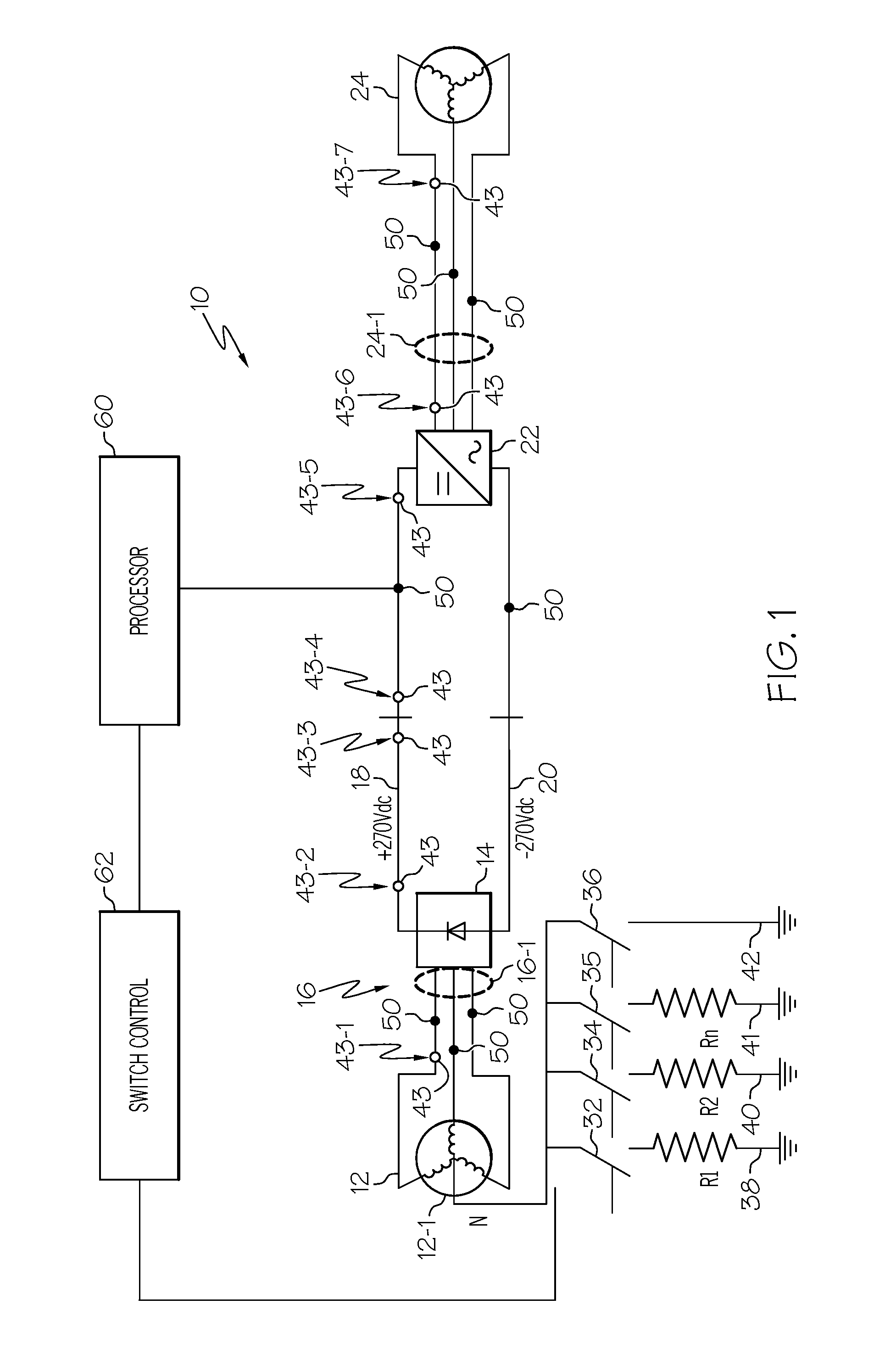 Ground fault detection and localization in an ungrounded or floating DC electrical system