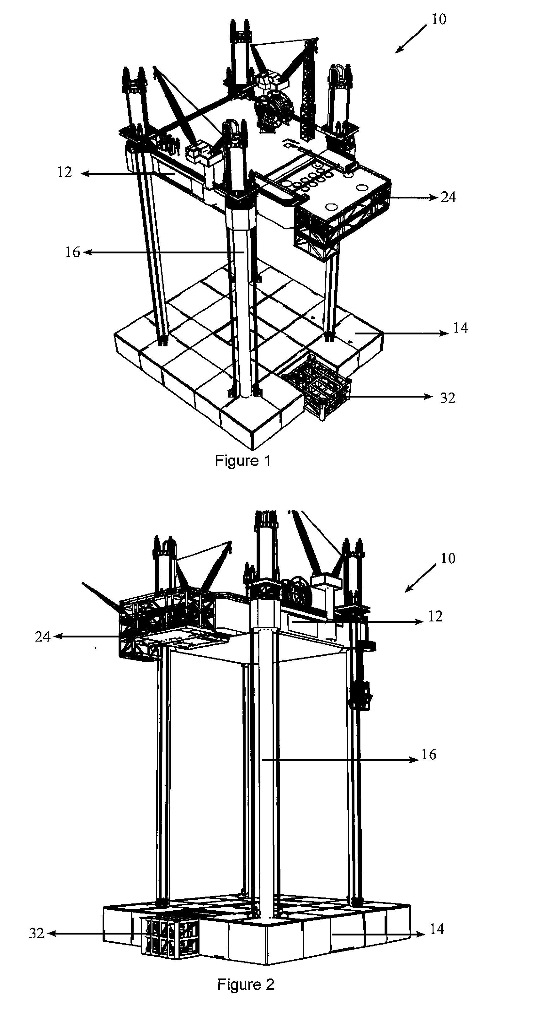 Offshore unit and method of installing wellhead platform using the offshore unit