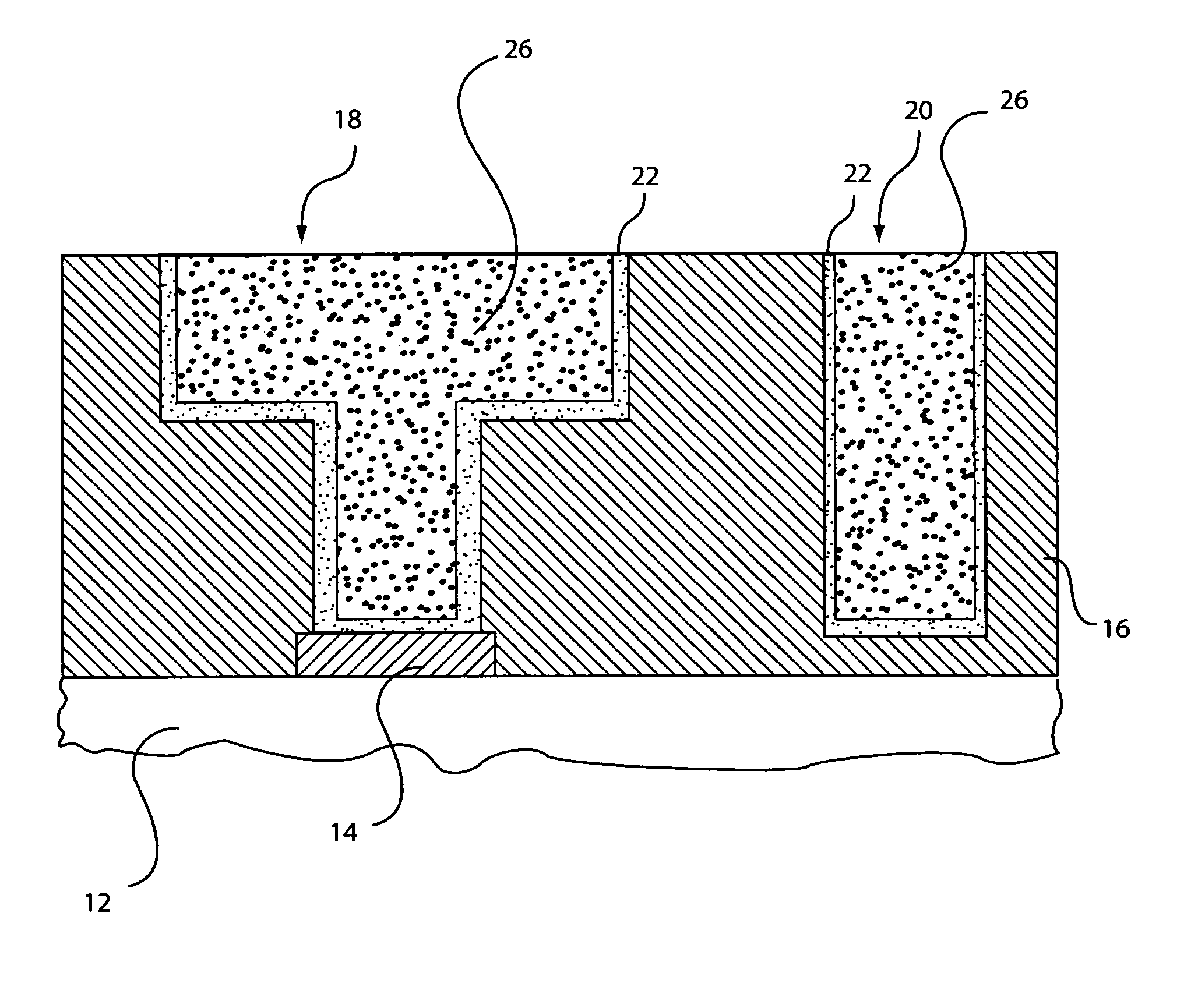 Diffusion barriers formed by low temperature deposition