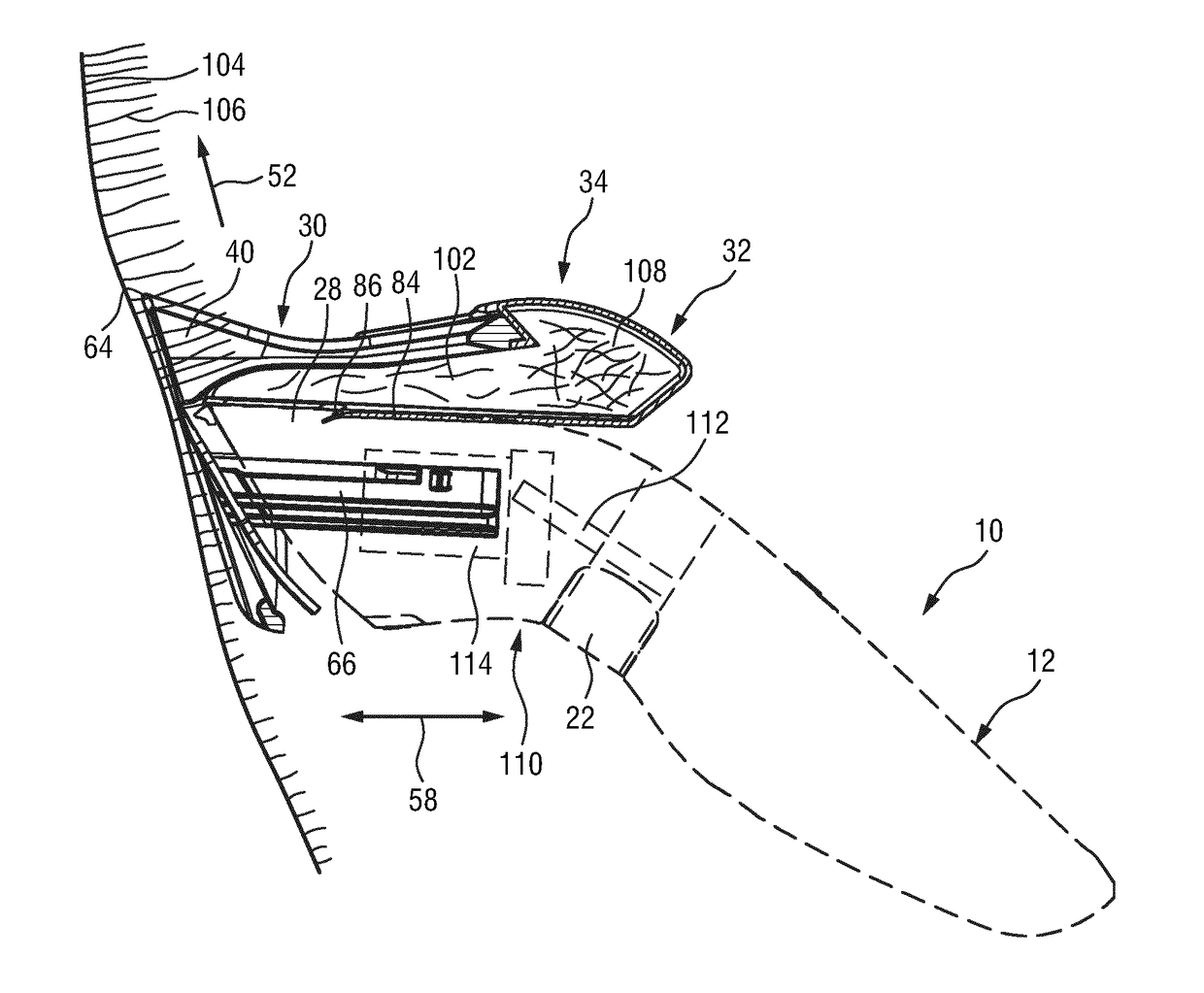 Hair container and kit for a hair cutting appliance