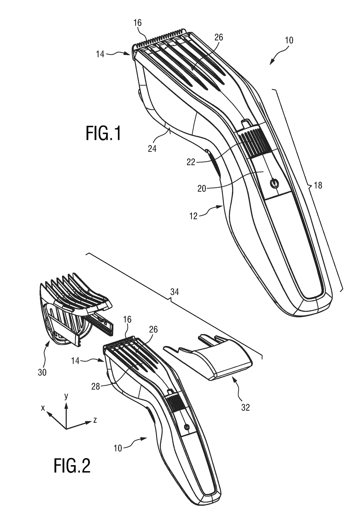 Hair container and kit for a hair cutting appliance