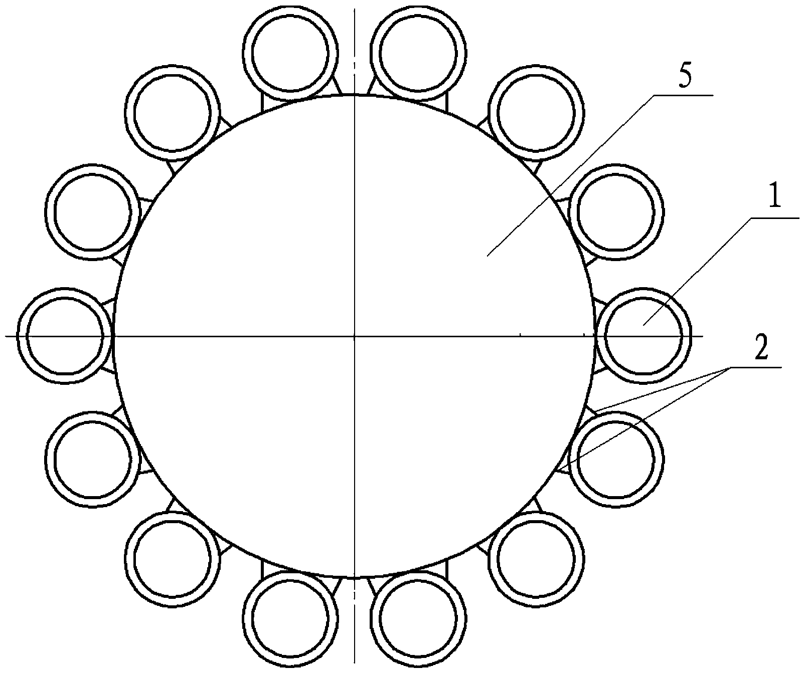 Slagging tube of fluidized-bed boiler