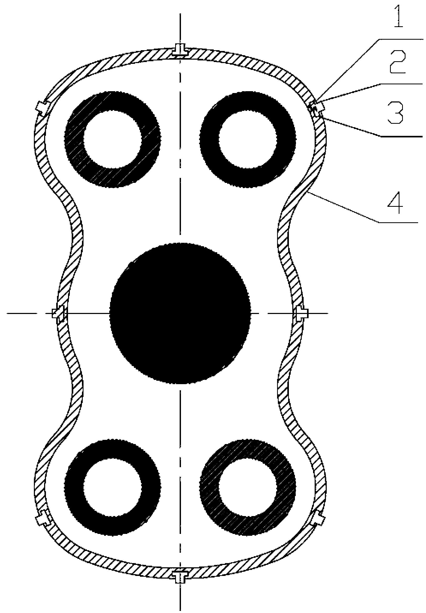 Rotor of Roots type vapor compressor