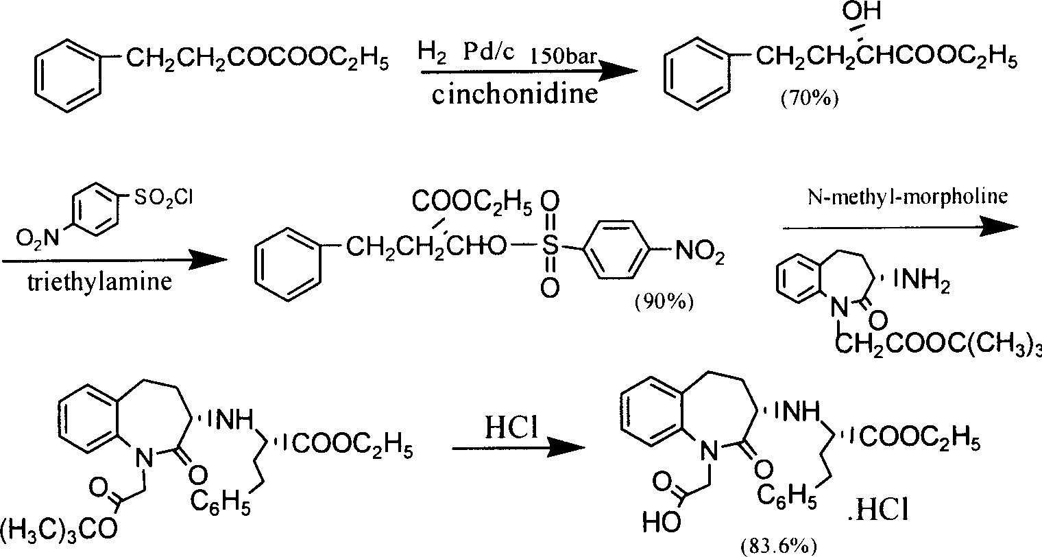 Process for preparing Benazepril hydrochloride materials