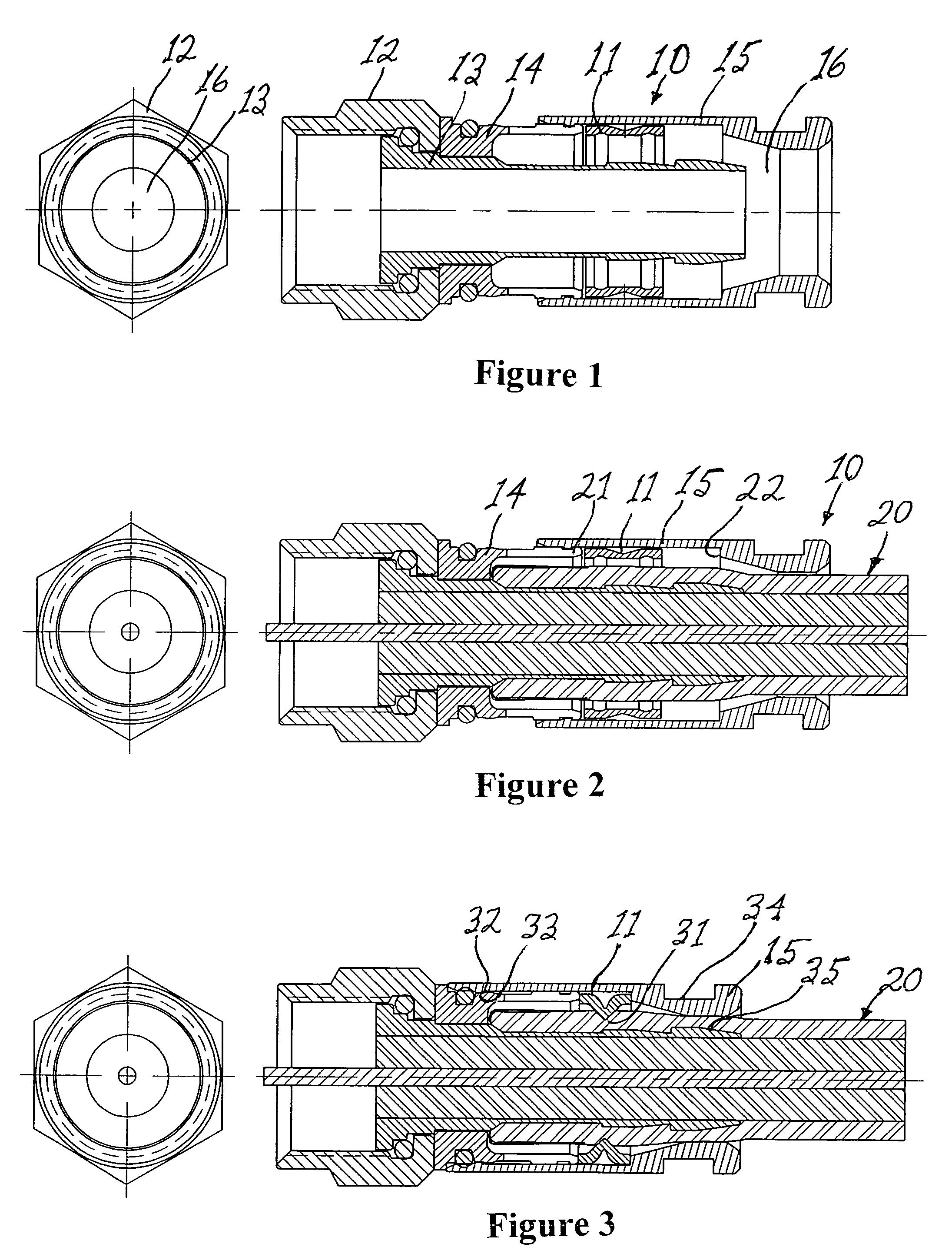 Compression ring for coaxial cable connector