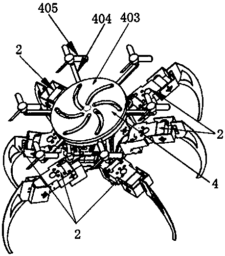 Bionic robot with flying and climbing functions