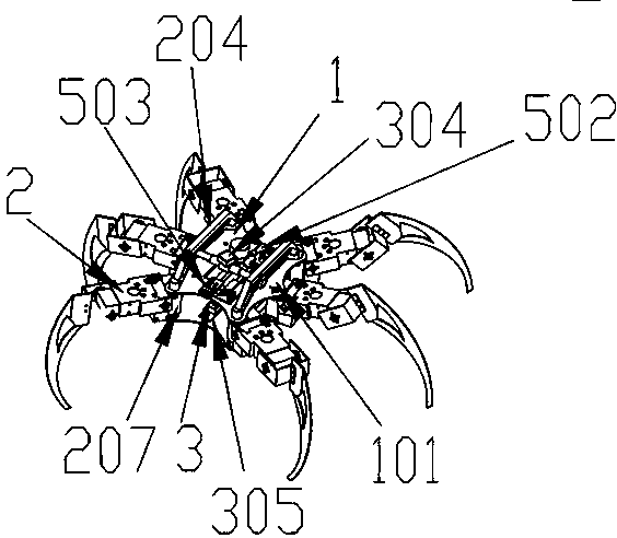 Bionic robot with flying and climbing functions