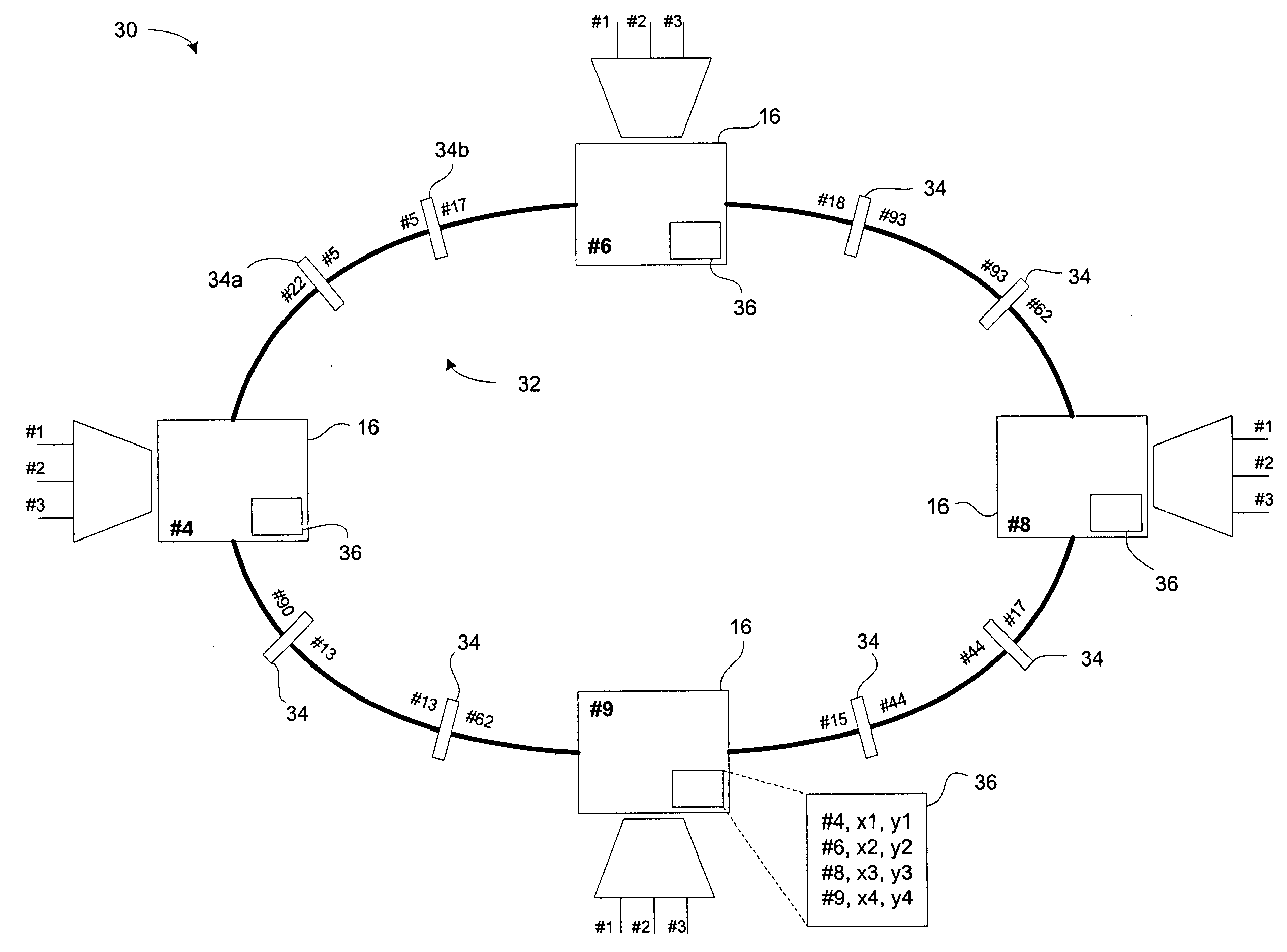 Virtual private networks within a packet network having a mesh topology