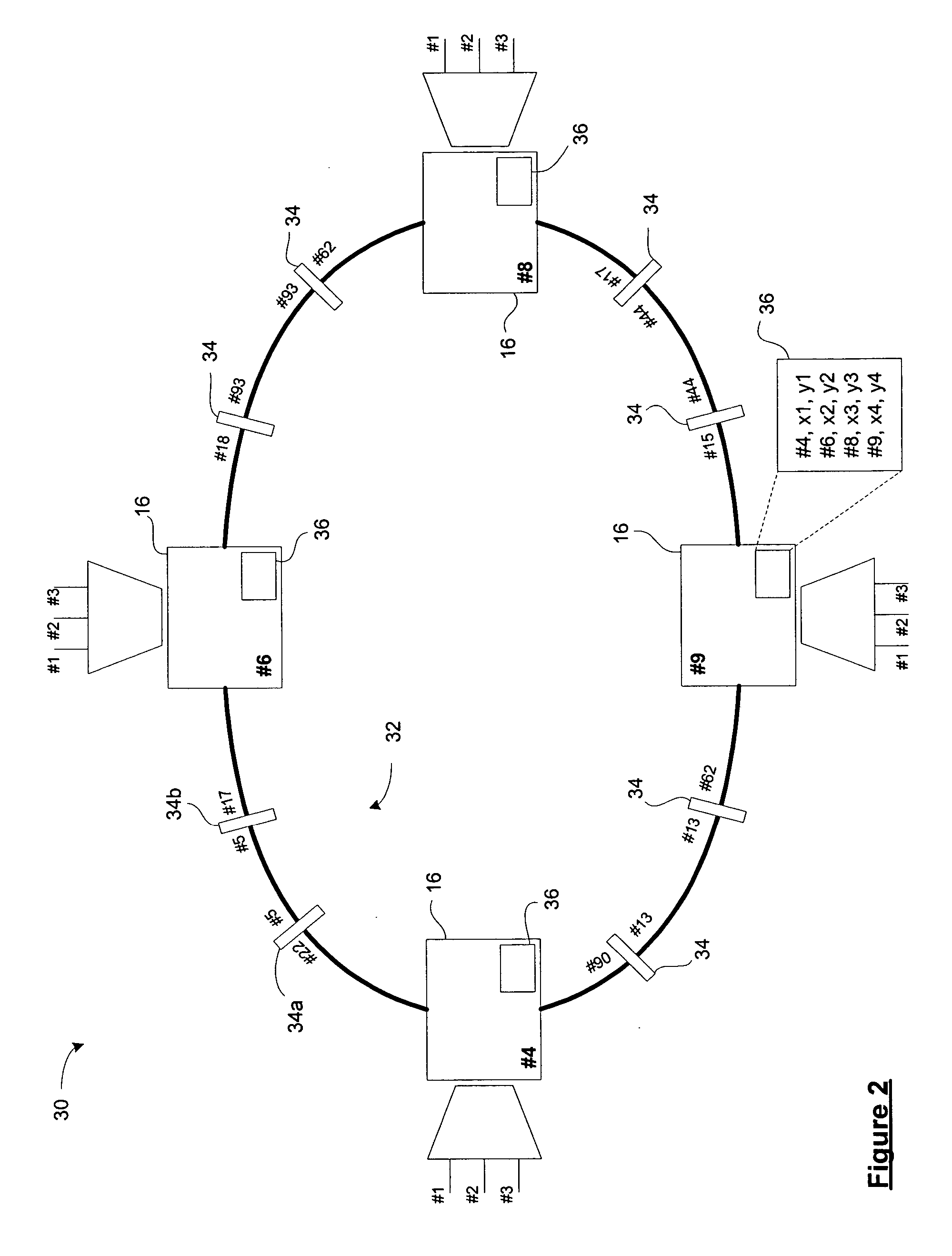 Virtual private networks within a packet network having a mesh topology