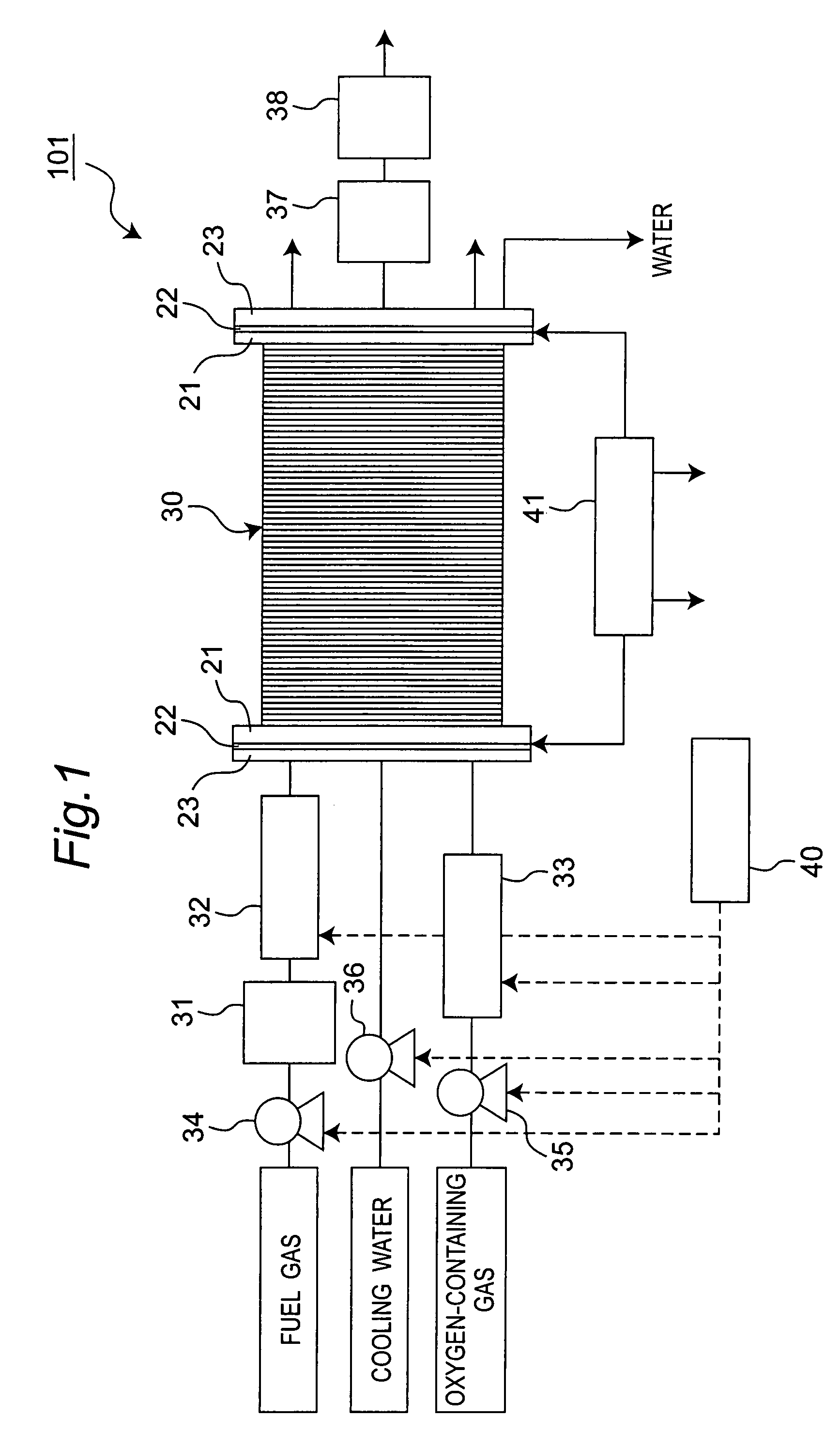 Fuel cell having a separator with water-retaining groove portions