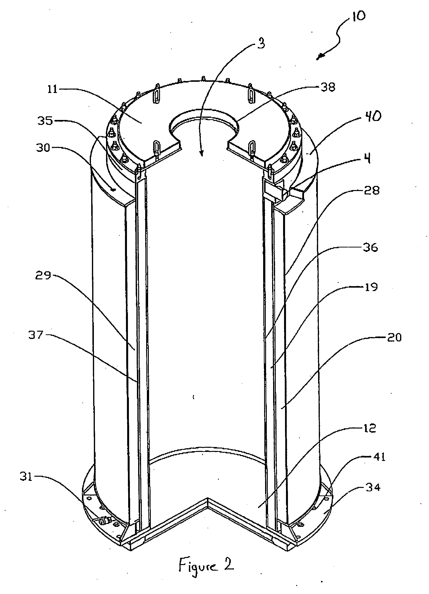 Method and apparatus for maximizing radiation shielding during cask transfer procedures