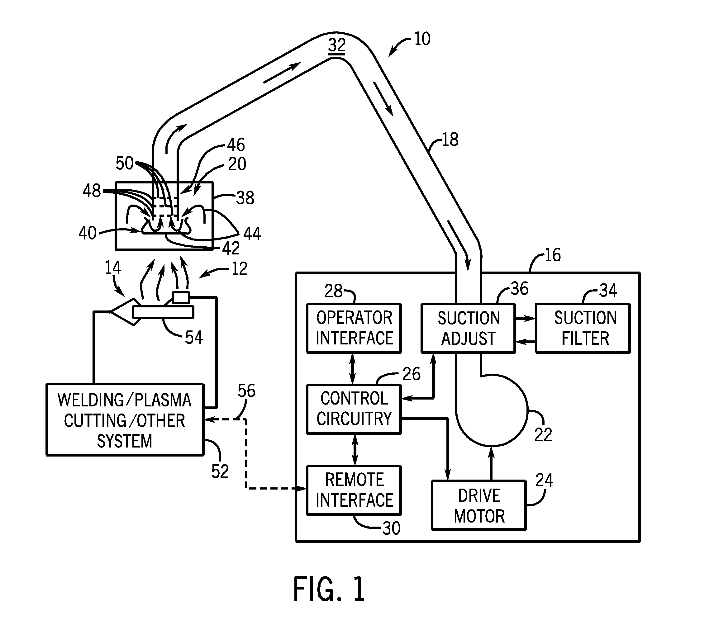 Fume evacuation system