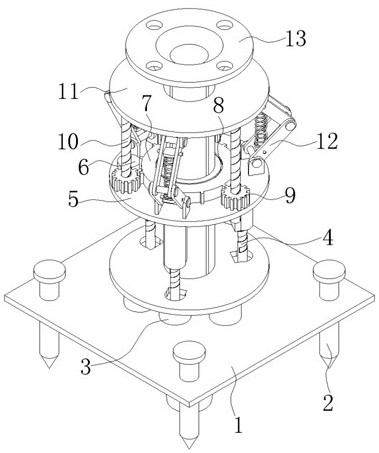 A drill pipe positioning and guiding device for drilling based on soil layer