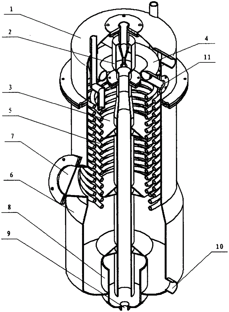 Composite condensing device for vehicle-mounted biomass pyrolysis equipment