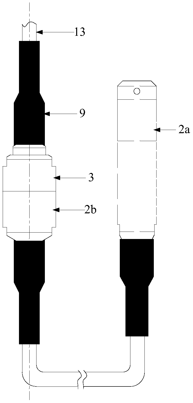 Liquid-level sealed connector and method for connecting signal transmission and gas conduction under water