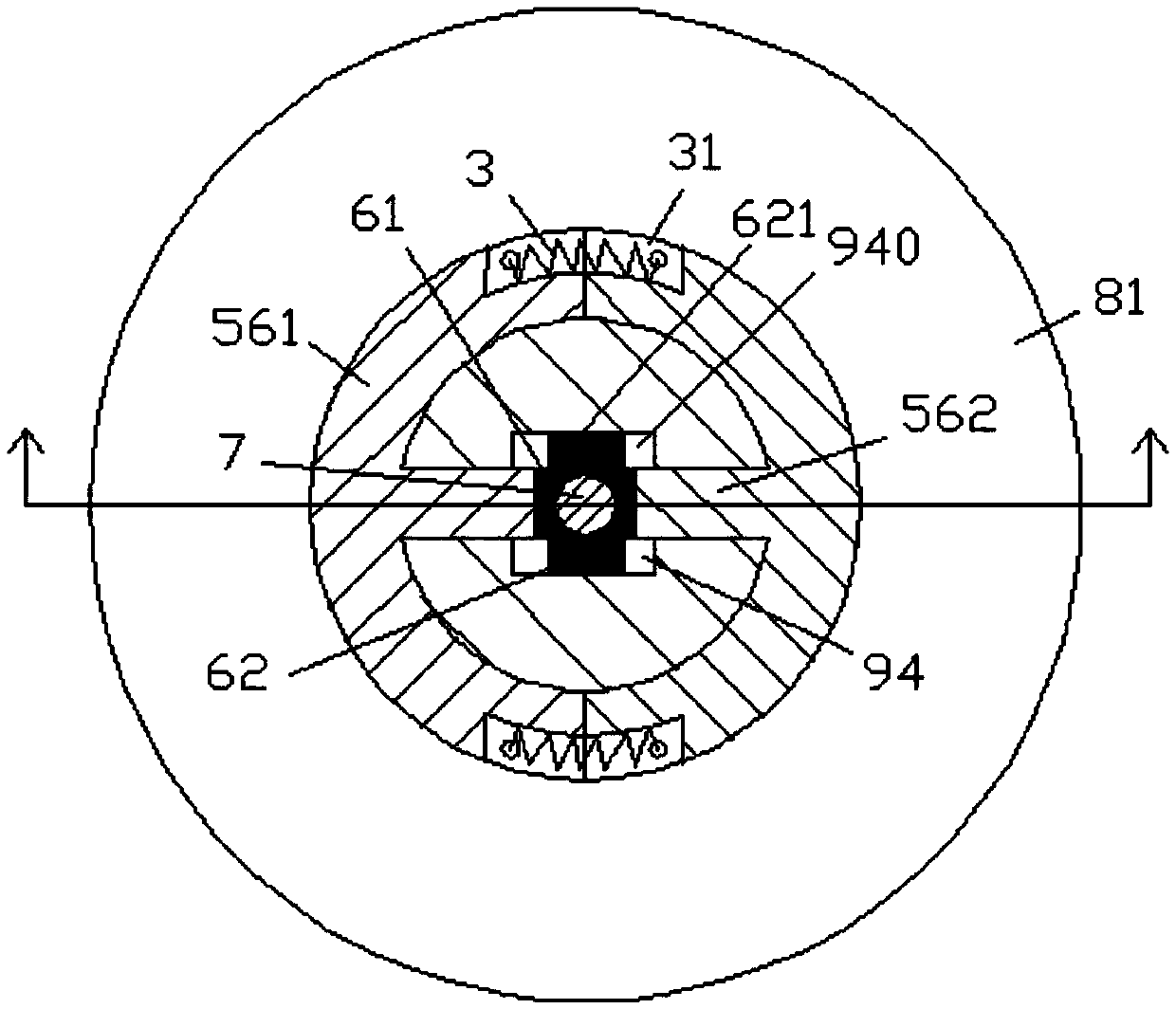 Fixing column device applied to PCBs and provided with cooling fan and limiting sensors