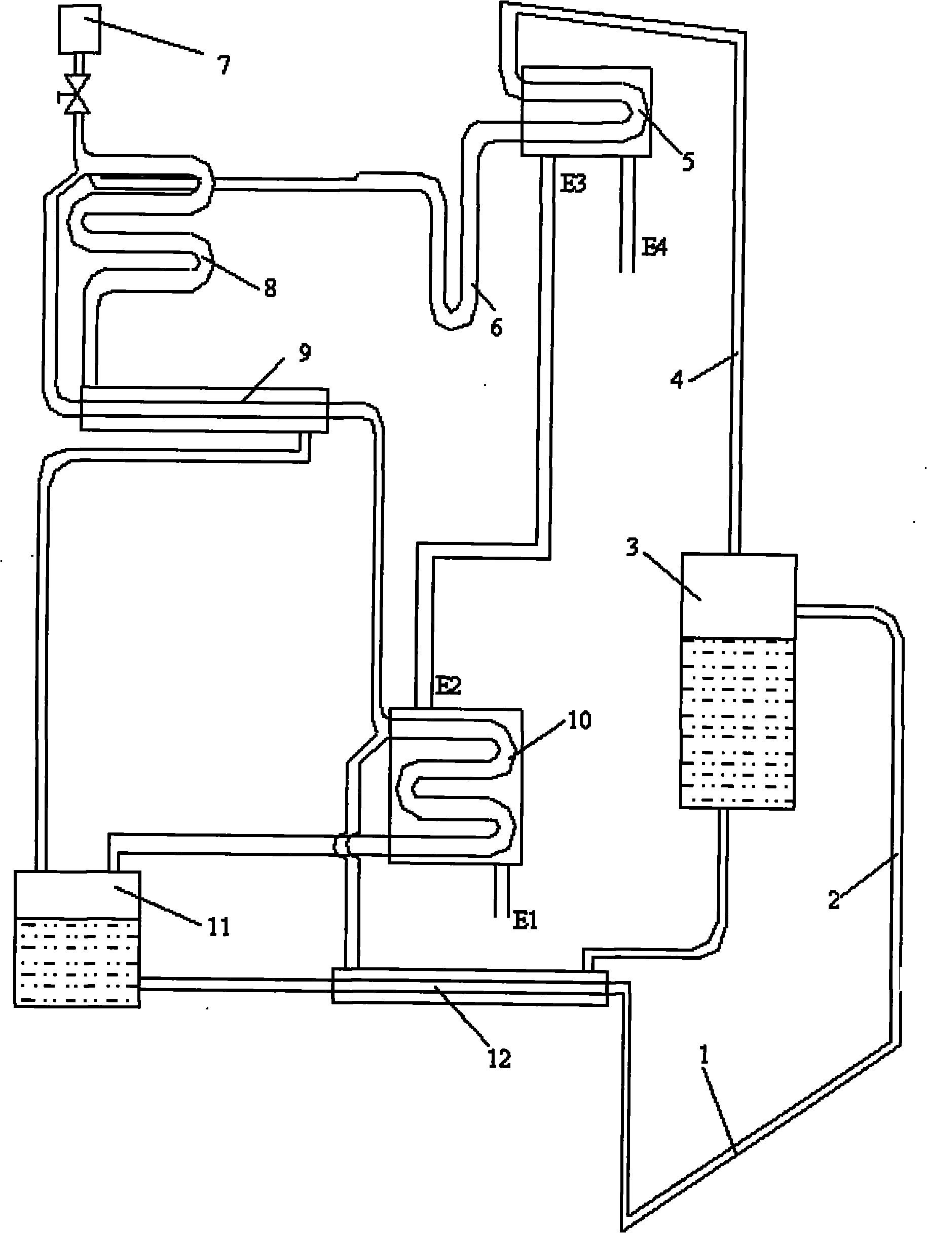 Diffused absorption refrigeration and hot water system using solar power