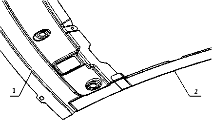 Connecting structure of panoramic sunroof and vehicle body