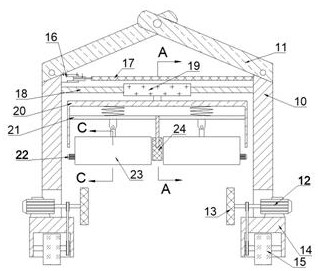 Efficient coarse salt snow melting and removing device for top of greenhouse