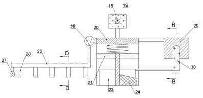 Efficient coarse salt snow melting and removing device for top of greenhouse