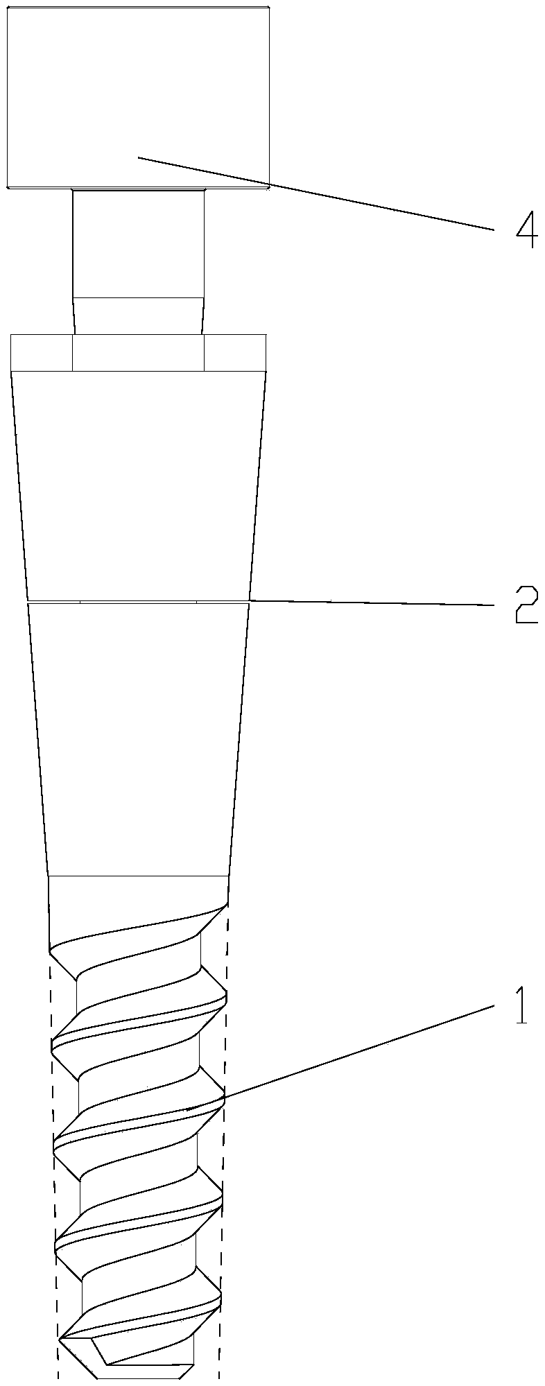 A segmented removable concrete pre-embedded screw and its application method