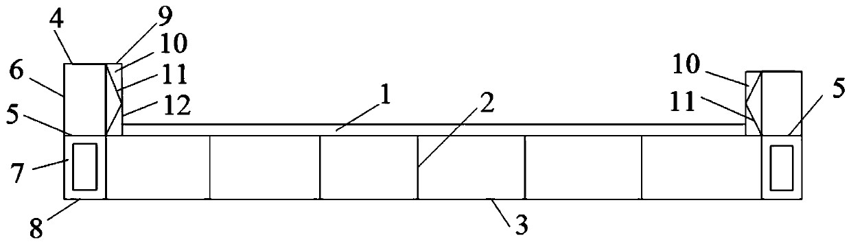 Prefabricated assembled narrow-web combined box girder structure and construction method thereof