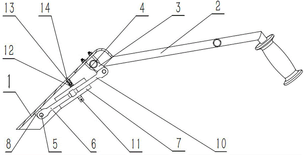 Height adjustment mechanism for handrail of mini tiller