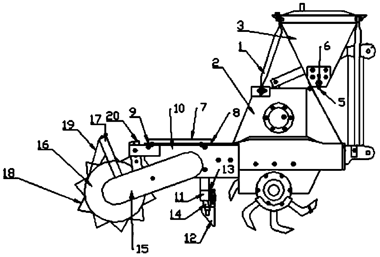 Direct rice sowing machine with fertilizing and earthing function