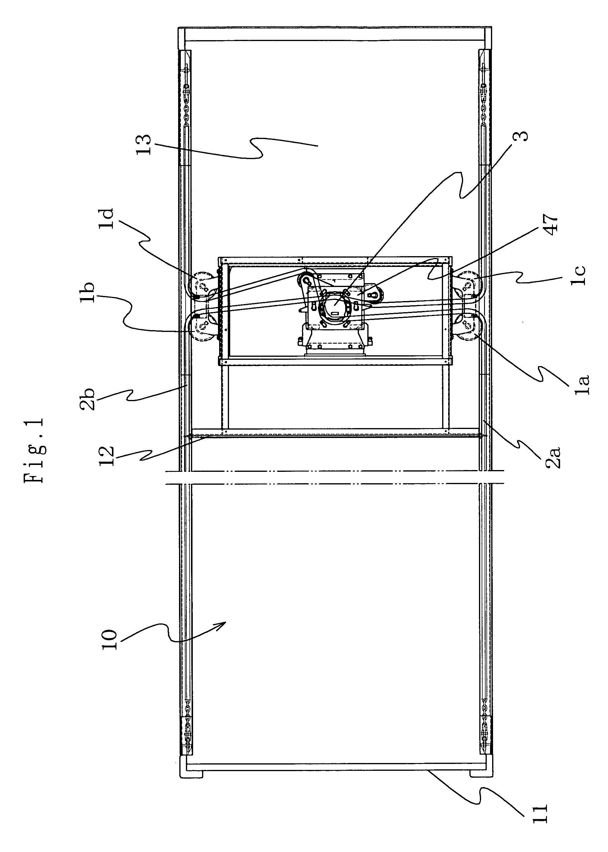 Cargo transportation box body with cargo handling device