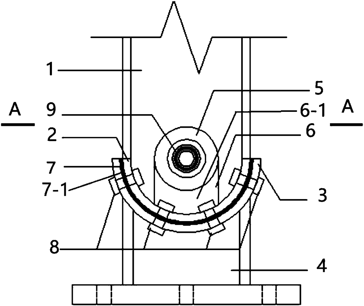 Connecting device and method for connecting column base joints