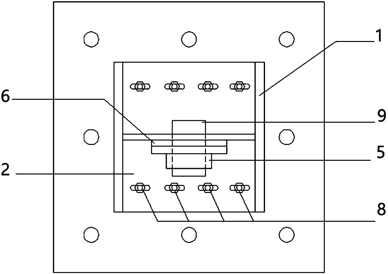 Connecting device and method for connecting column base joints