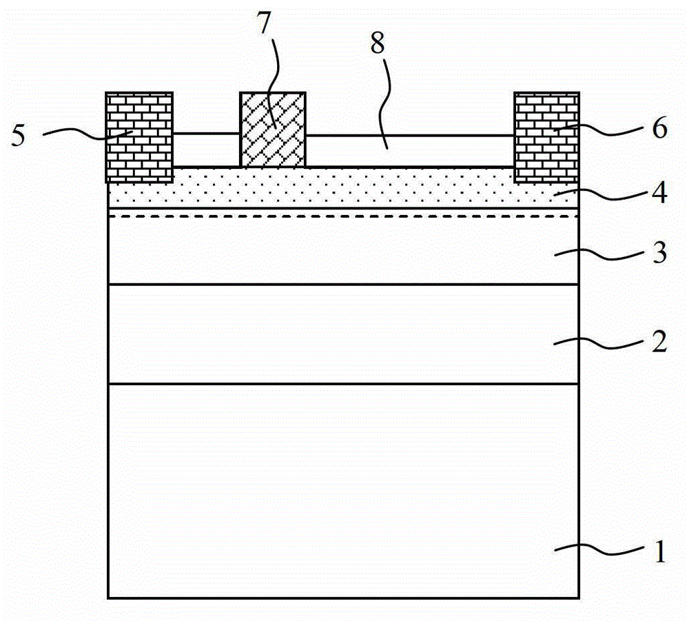 Nitride high-voltage device on silicon substrate and manufacturing method thereof