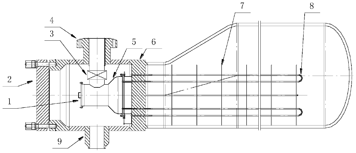 Special U-shaped tube type heat exchanger tube box structure