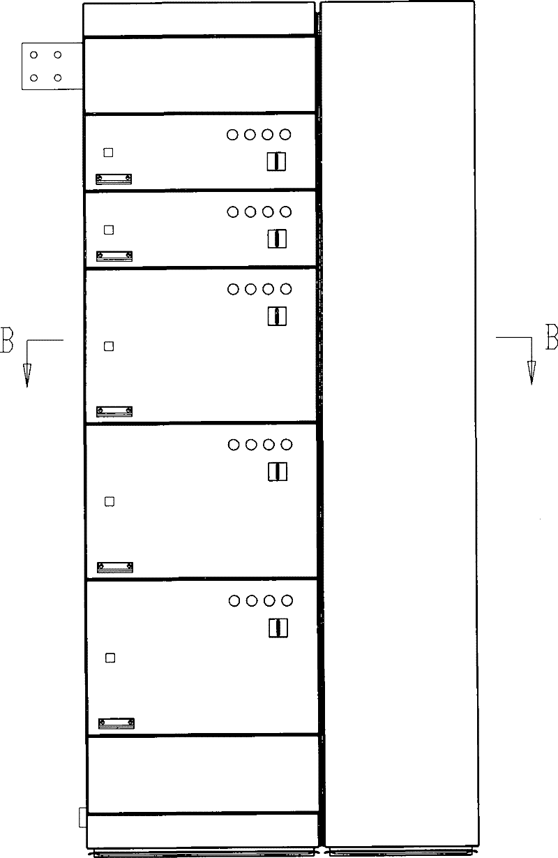 Pluggable secondary control system component and connected fixed separation type low-voltage switchgear assembly