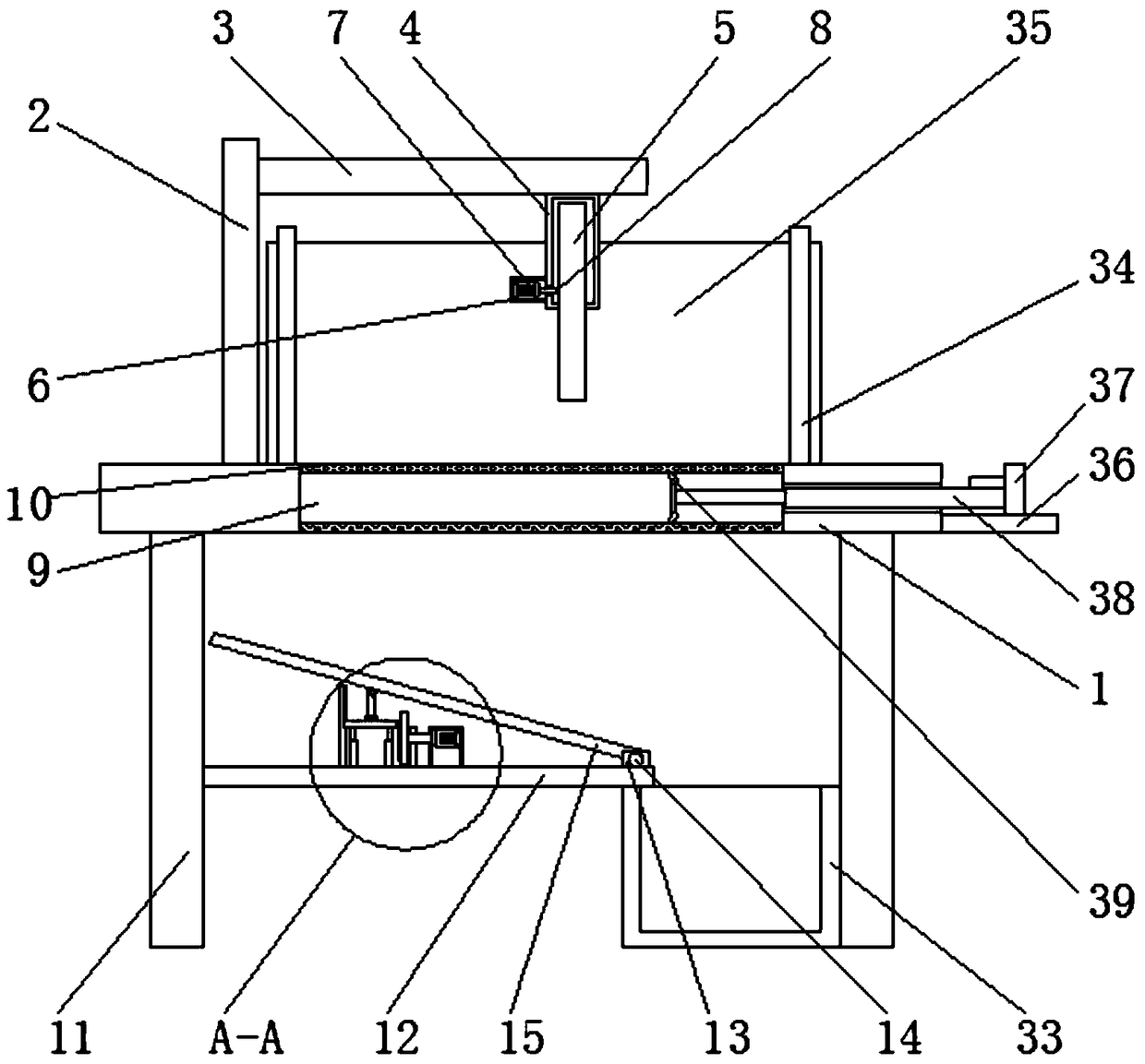 Wood chip collecting device for wood cutting