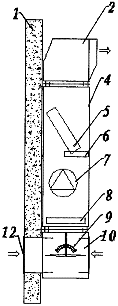 Wall-mounted direct blowing type air processing set