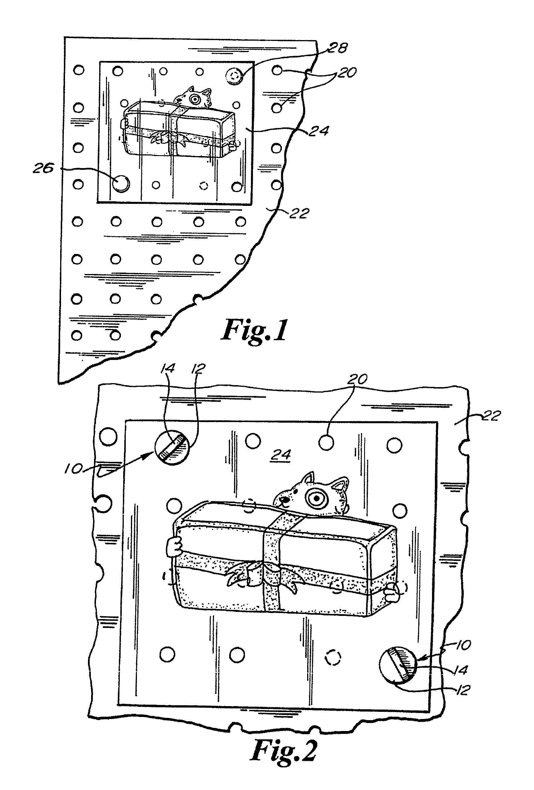 Peg board display fastener and connector