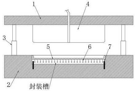 A transfer type chip packaging device