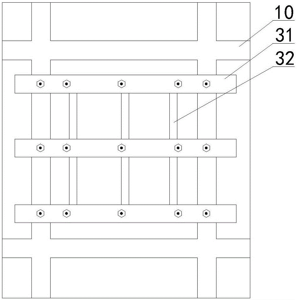 Template system for building concrete structure at earth-taking opening in top-down construction method, and construction method